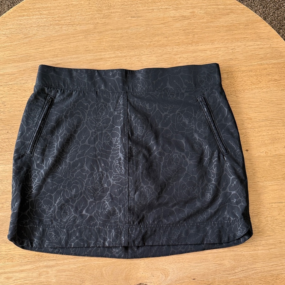 Orvis Black Floral Mini Skirt